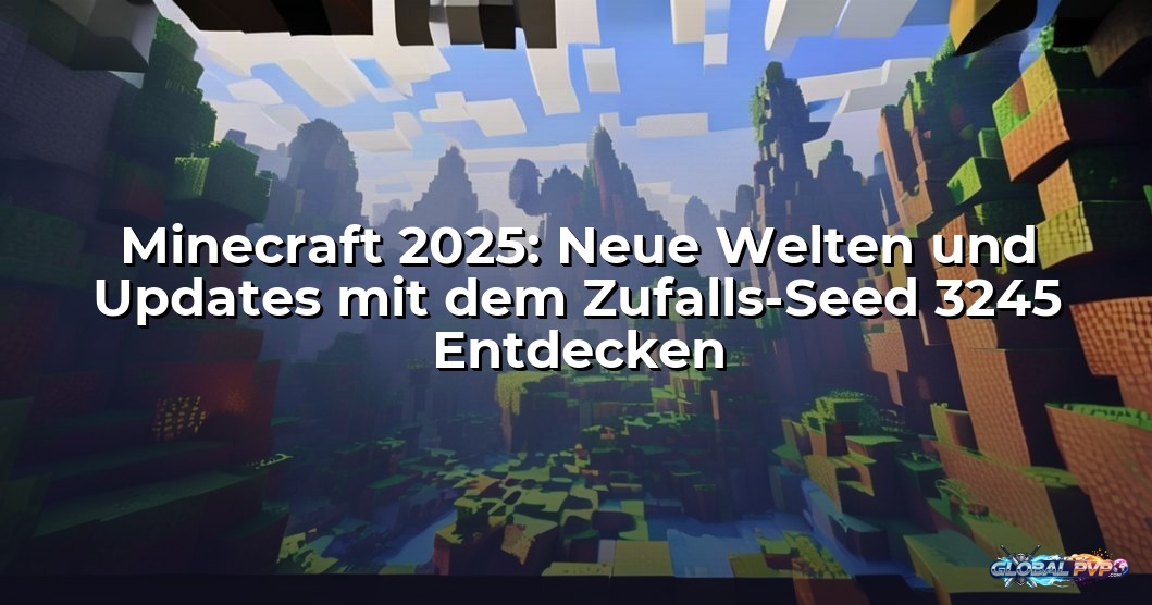Minecraft 2025: Neue Welten und Updates mit dem Zufalls-Seed 3245 Entdecken