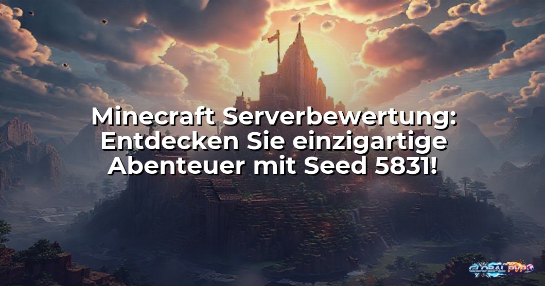 Minecraft Serverbewertung: Entdecken Sie einzigartige Abenteuer mit Seed 5831!